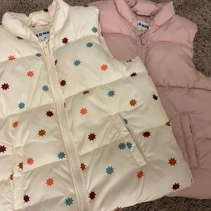 Old Navy Multicolor/pink Puffer Vest-toddler 4T